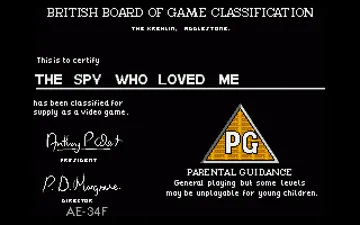 Spy Who Loved Me, The screen shot title